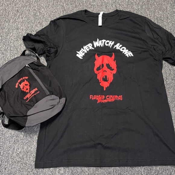 NWOT Flagship Cinemas Shirt & Backpack - Picture 1 of 5